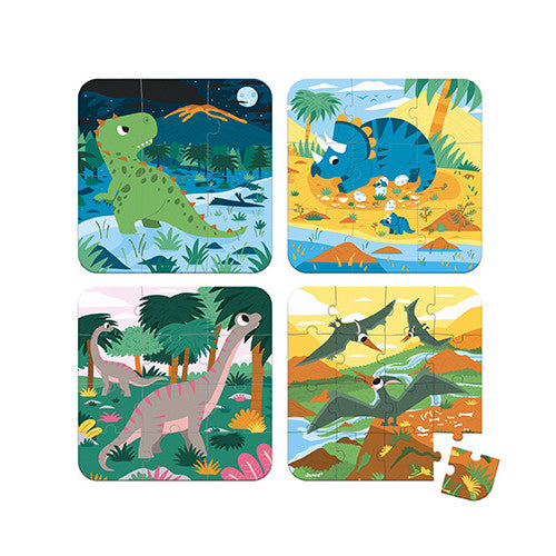 4 Progressive Puzzles - Dinosaurs