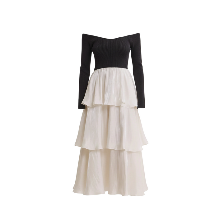 Saskia Dress - Black/Pearl