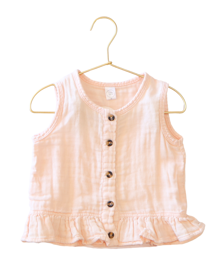 Ruffle Tank + Short Set - Blush