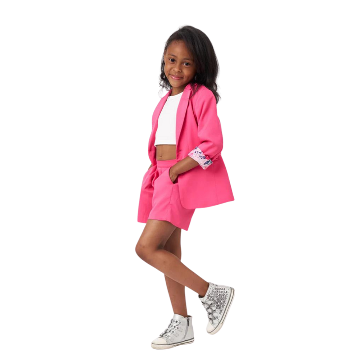 Hot Pink Dress Shorts - Girls