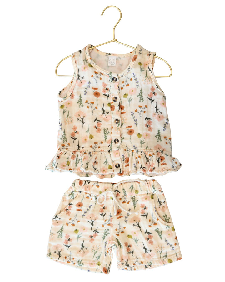 Ruffle Tank + Short Set - Rachel