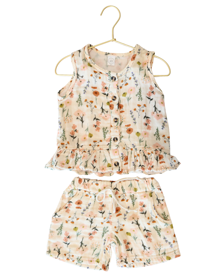 Ruffle Tank + Short Set - Rachel