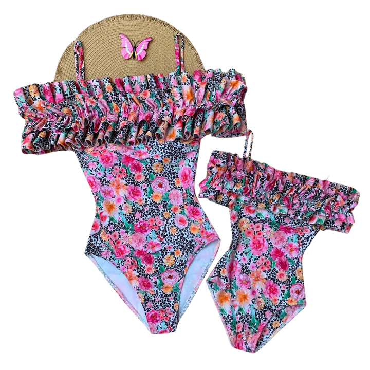 Leopard Ruffle Swimsuit