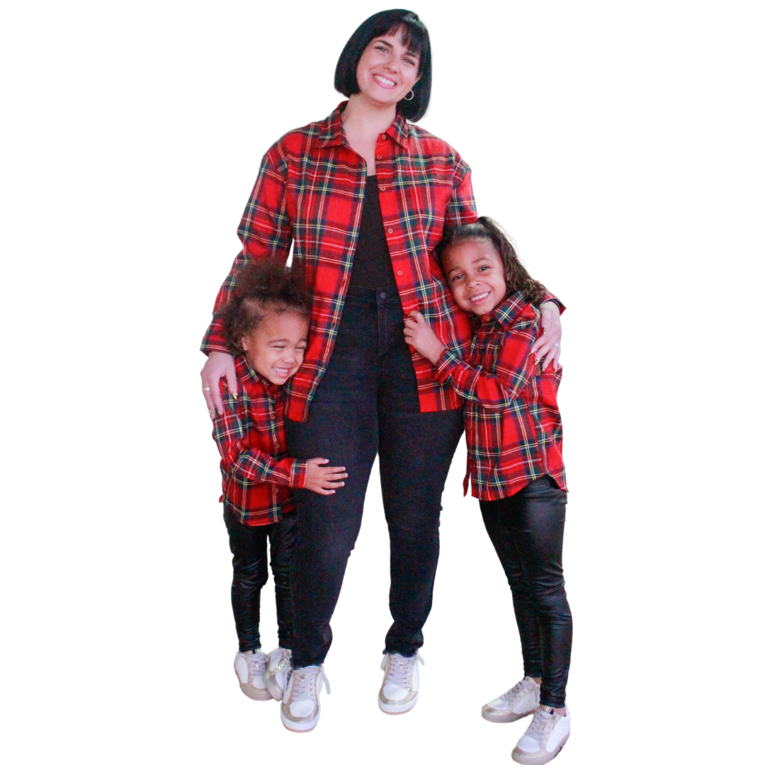 Mom Red Plaid Shirt