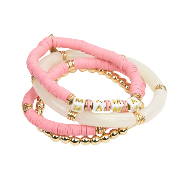Mama Bracelet Set - Pink