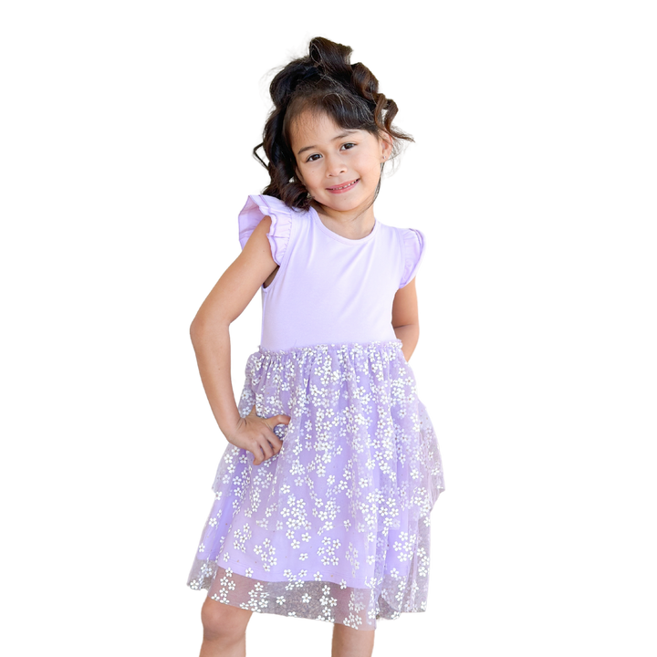 Ditsy Daisy Dress - Lavender