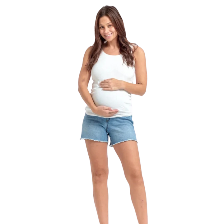Jocelyn - Maternity Dad Jean Shorts
