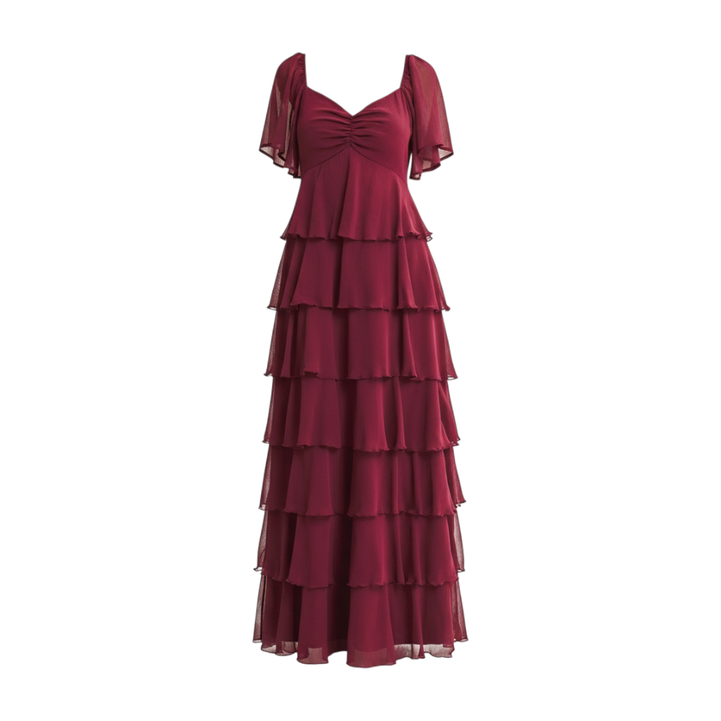 Isabeau Dress - Burgundy