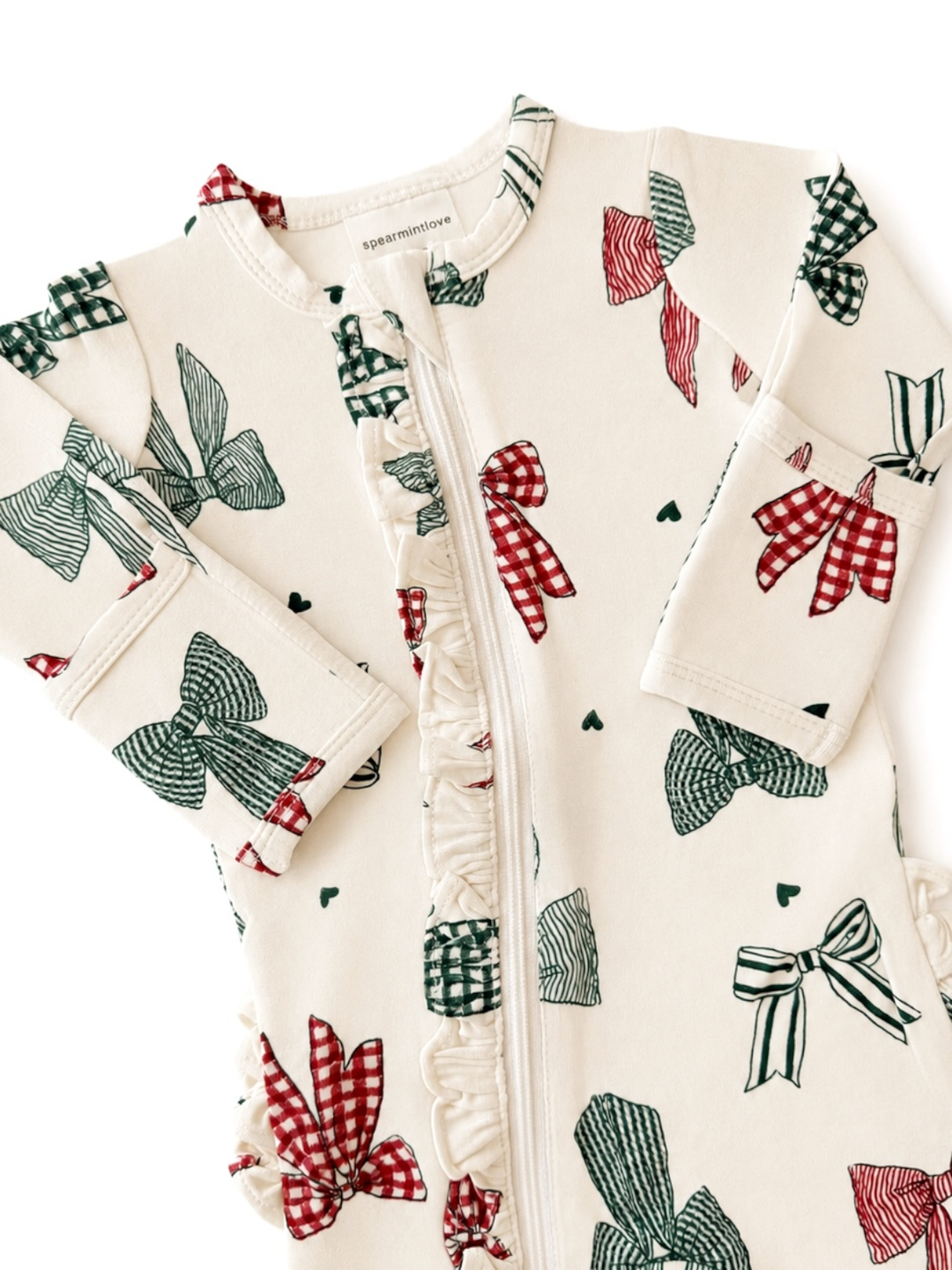 Country Christmas Bows Footie