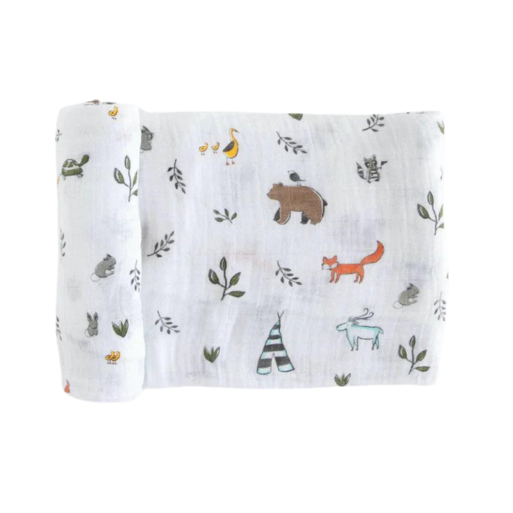 Forest Friends Cotton Muslin Swaddle