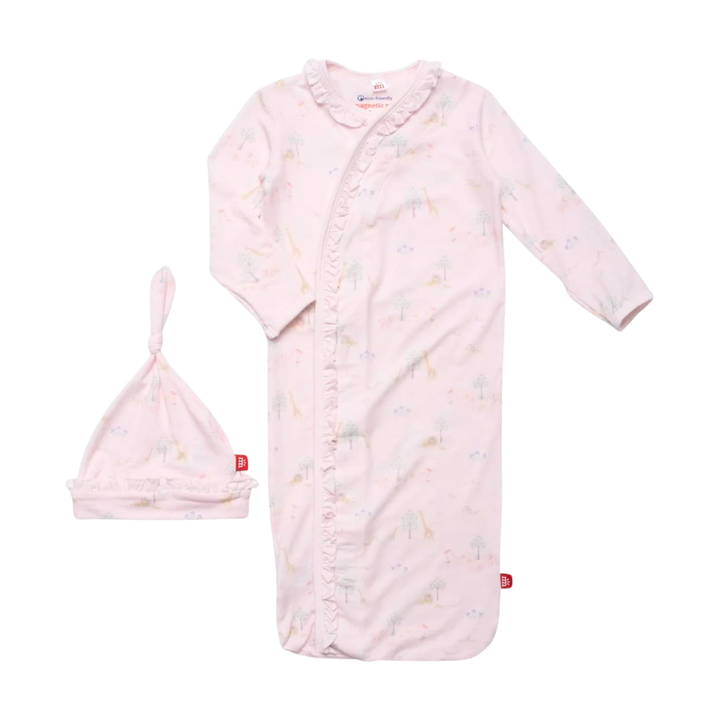Pink Serene Safari Gown & Hat Set