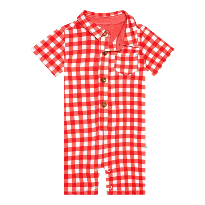 Polly S/S Collared Henley Romper