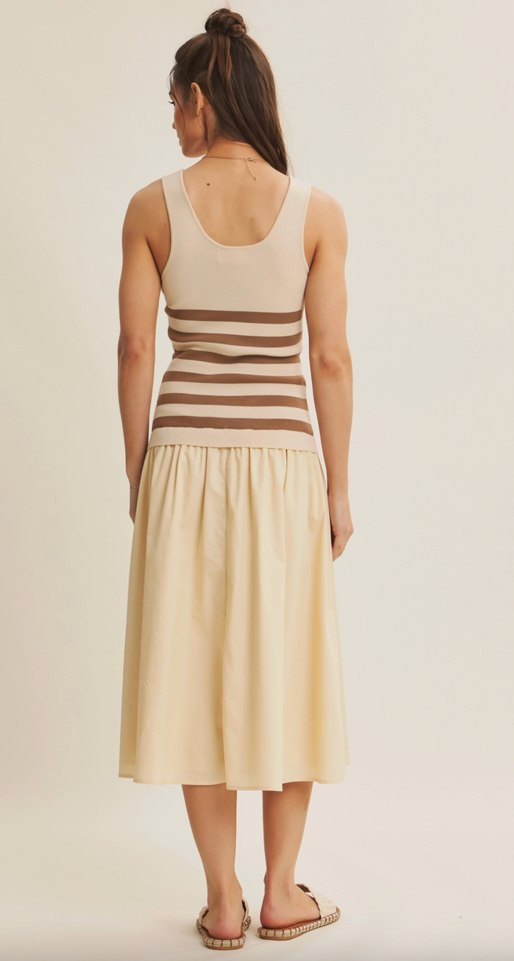 Rosalie Dress - Cream/Mocha