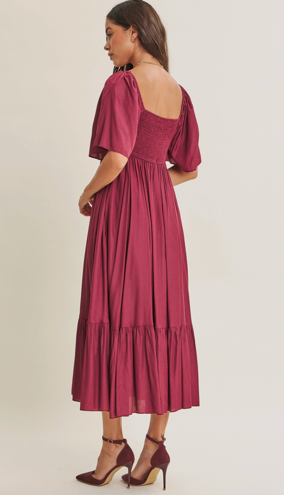 Avery Dress - Burgundy