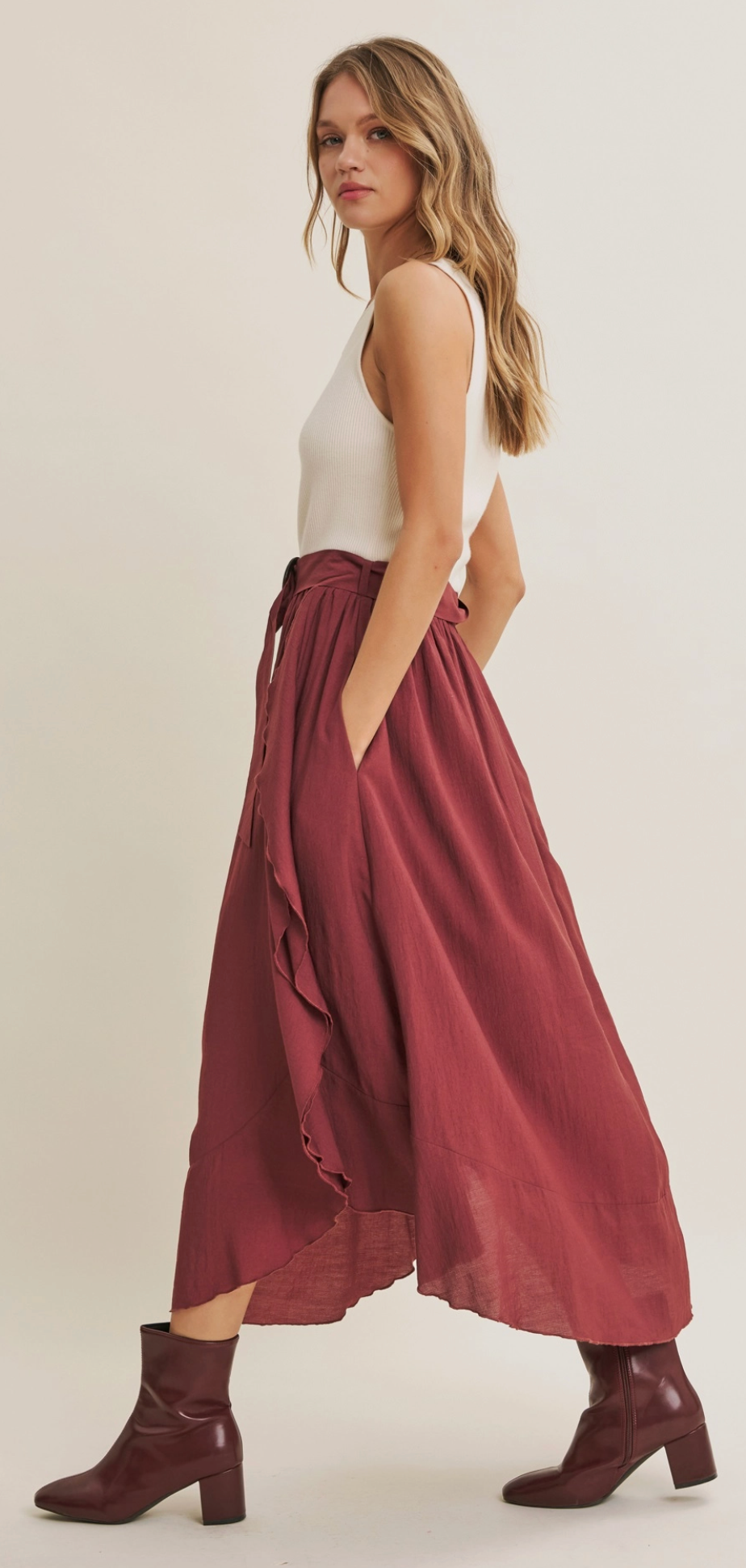 Eliana Dress - Ivory/Mahogany