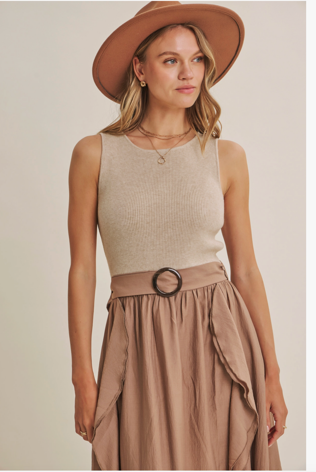 Eliana Dress - Coconut Brown