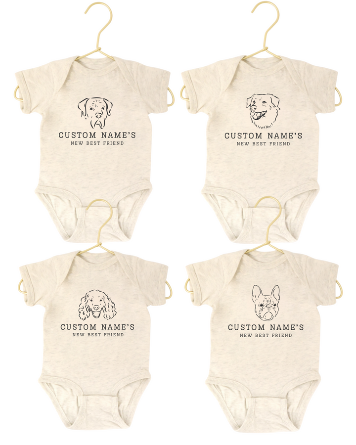 Custom “New Best Friend” Baby Onesie – Personalized with Your Pup!