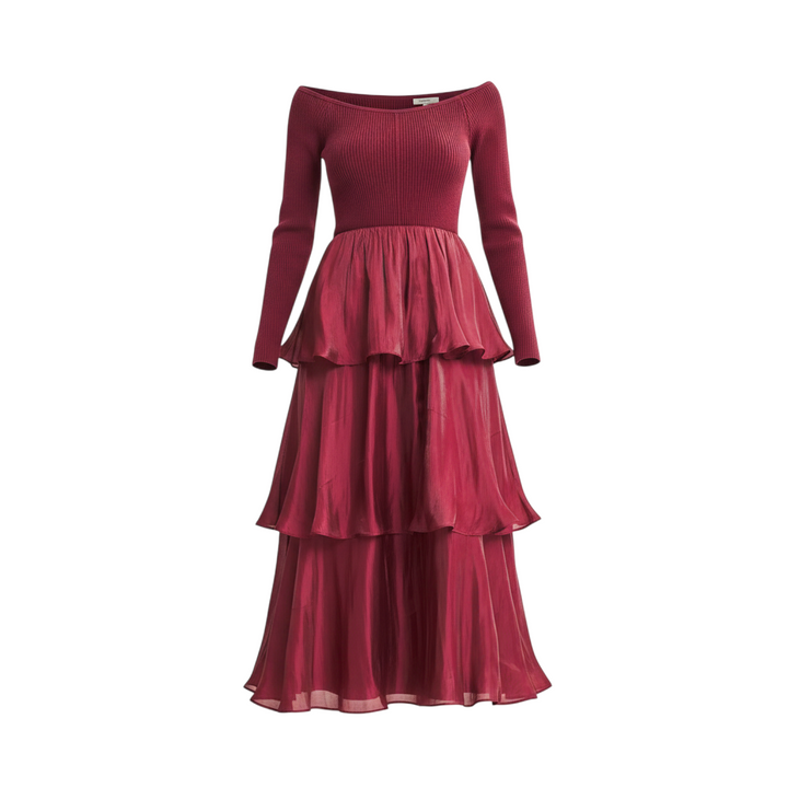 Saskia Dress - Burgundy