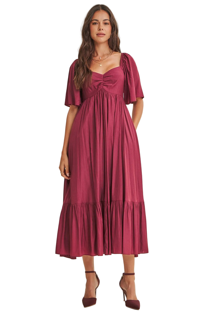 Avery Dress - Burgundy
