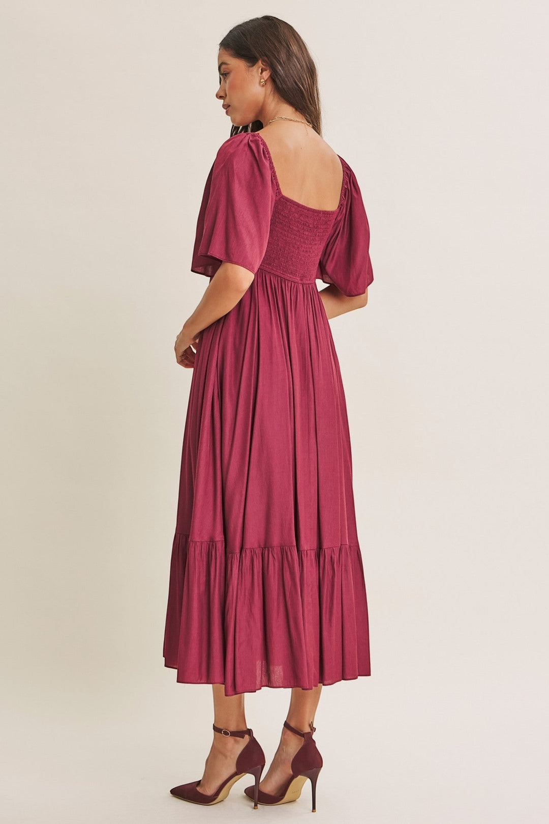 Avery Dress - Burgundy