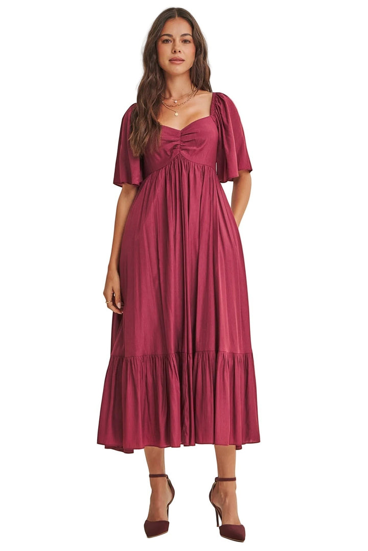 Avery Dress - Burgundy