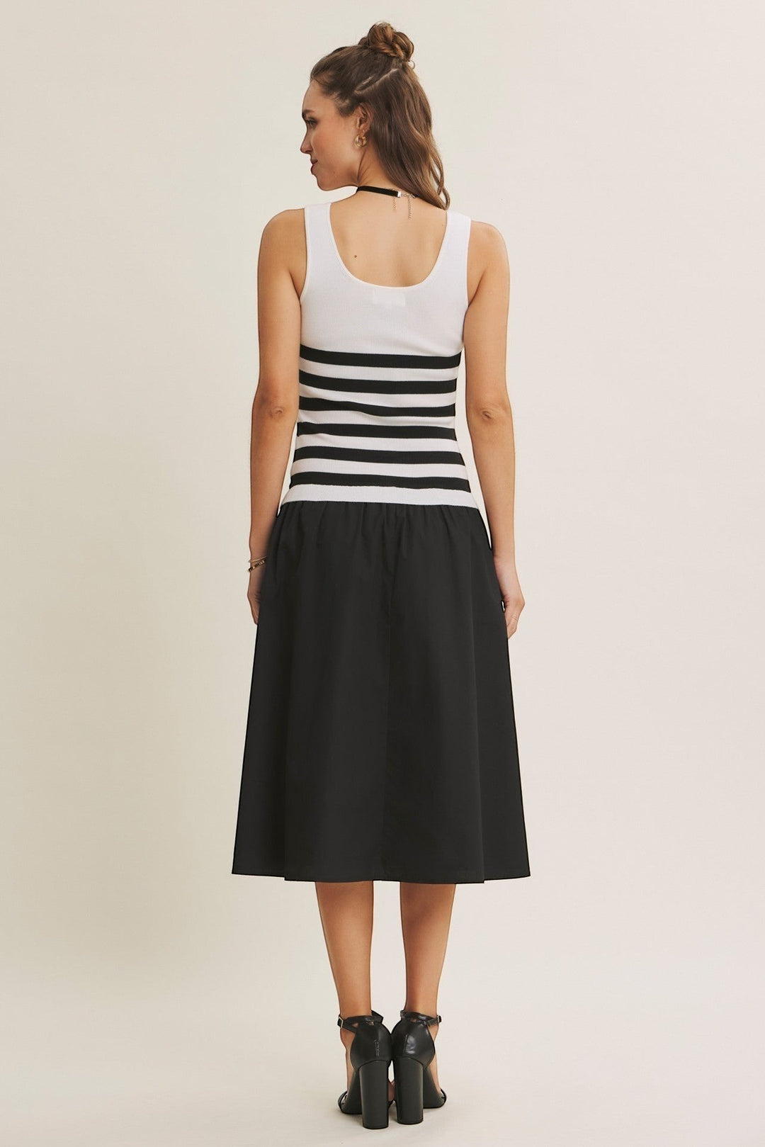 Rosalie Dress -Ivory/Black