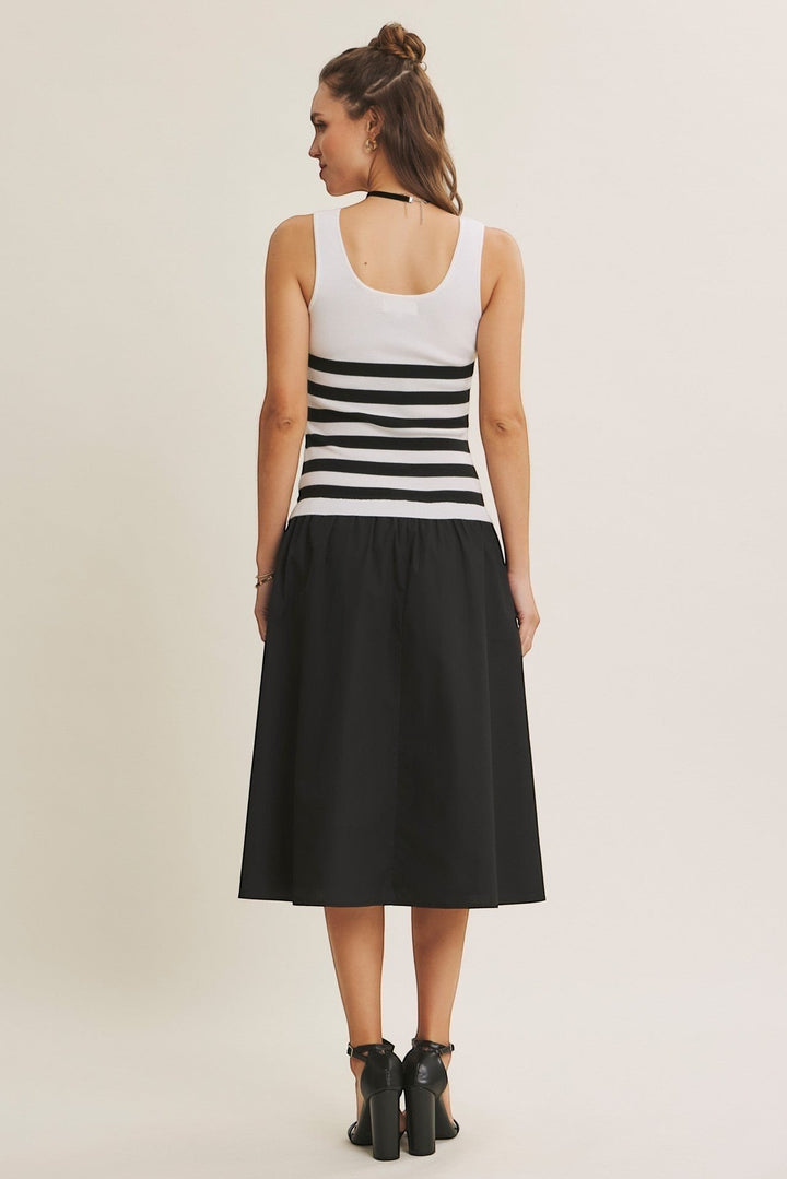 Rosalie Dress -Ivory/Black