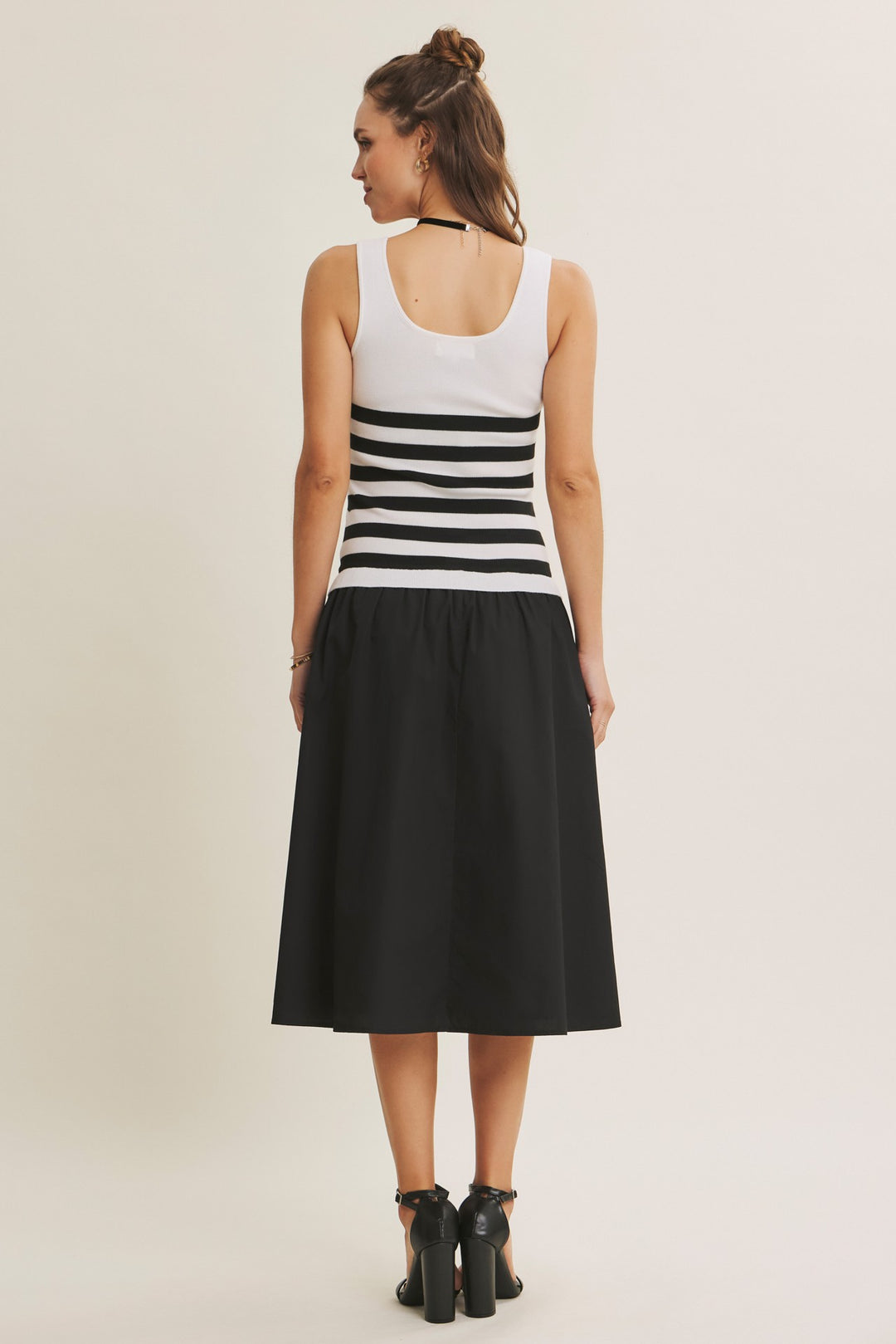 Rosalie Dress -Ivory/Black