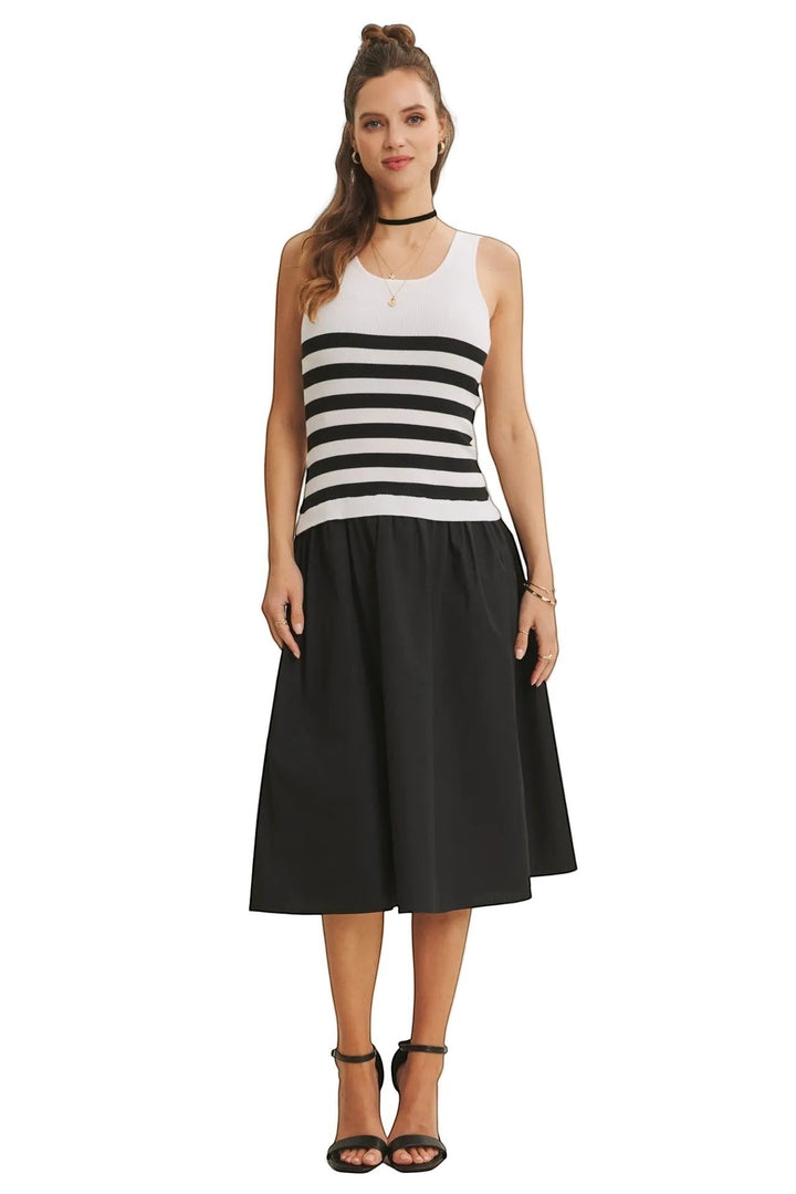Rosalie Dress -Ivory/Black
