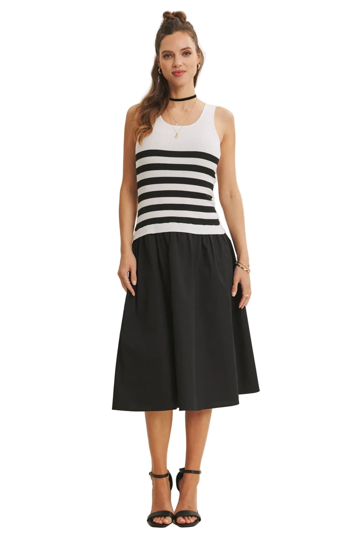 Rosalie Dress -Ivory/Black