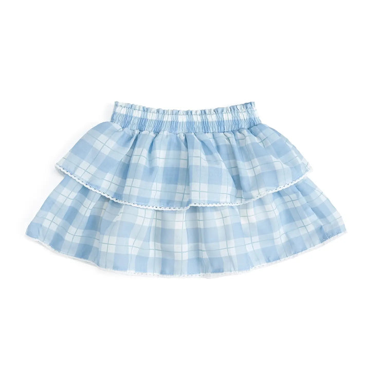 Blue Plaid Skort