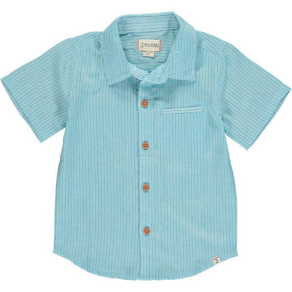 Newport Shirt - Aqua Stripe