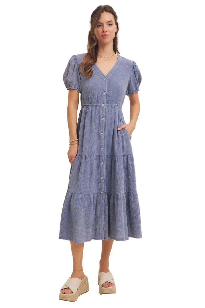 Marina Dress - Washed Denim