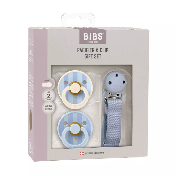 Paci & Clip Gift Set - Dusty Blue