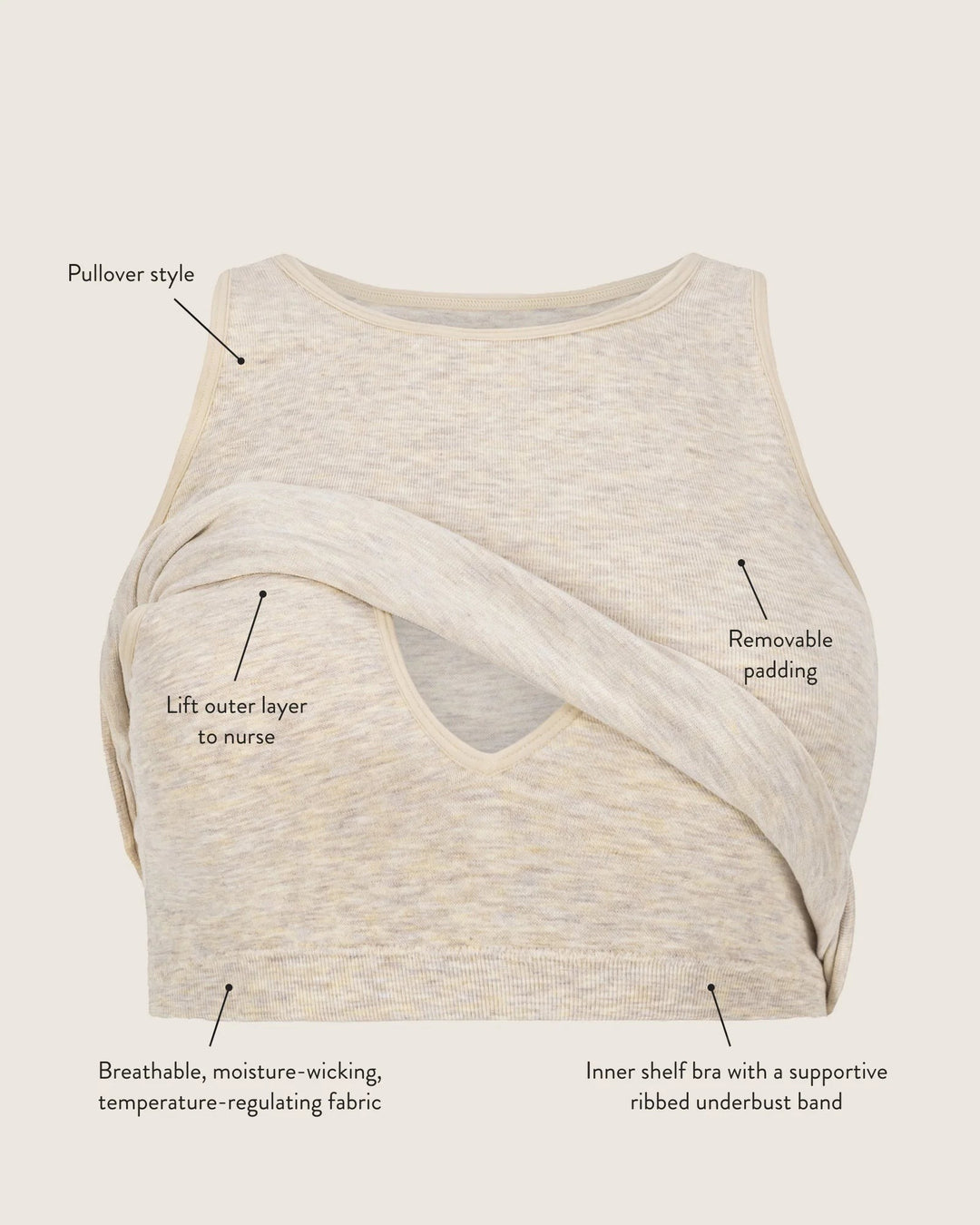 Sublime®  Nursing Sports Bra - Black