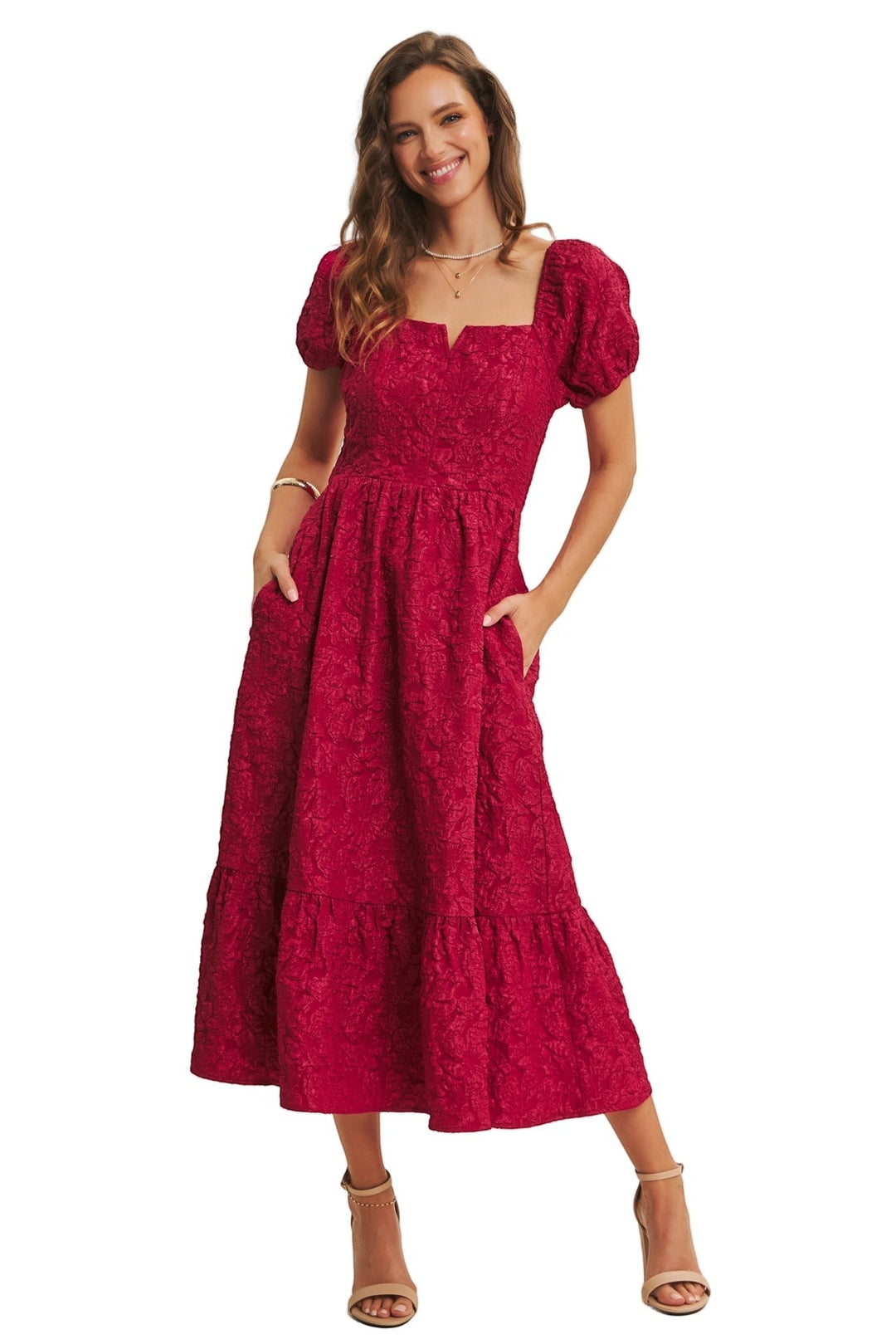 Jordyn Dress - Burgundy