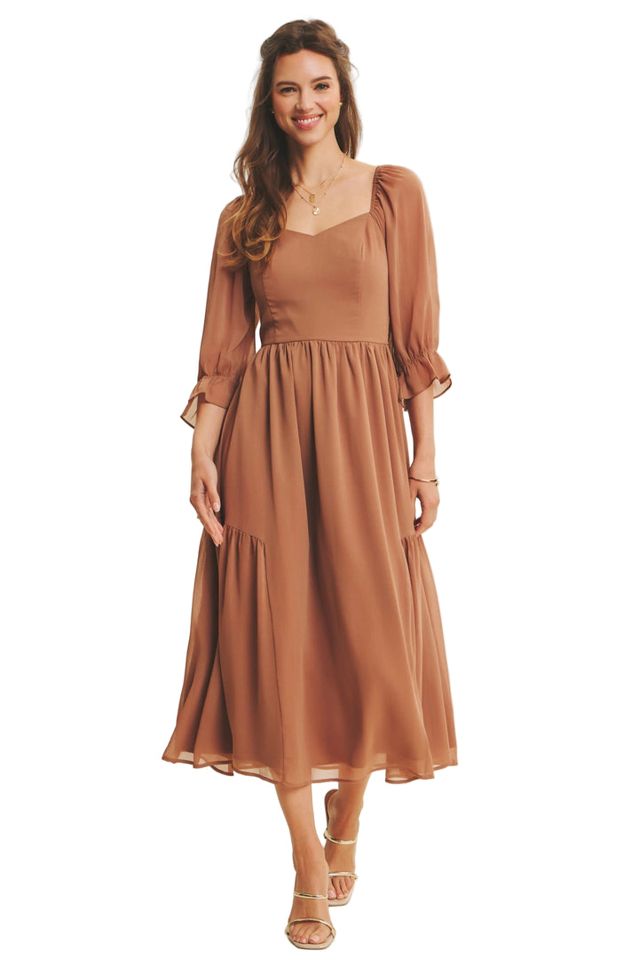 Clara Dress - Mocha Mousse