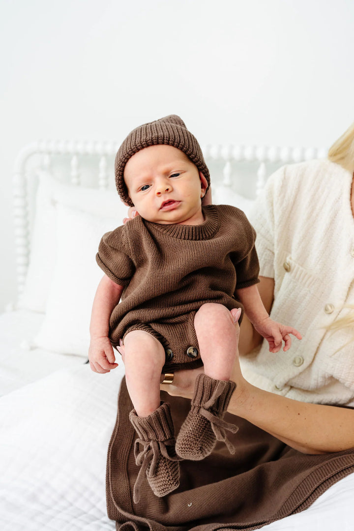 Knit Onesie - Cocoa