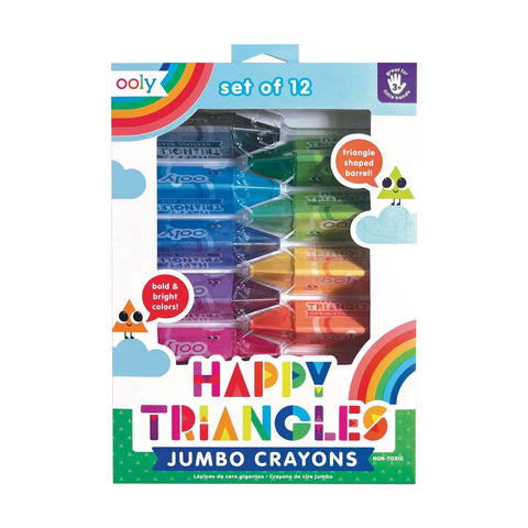 Happy Triangles Crayons  (Set Of 12)