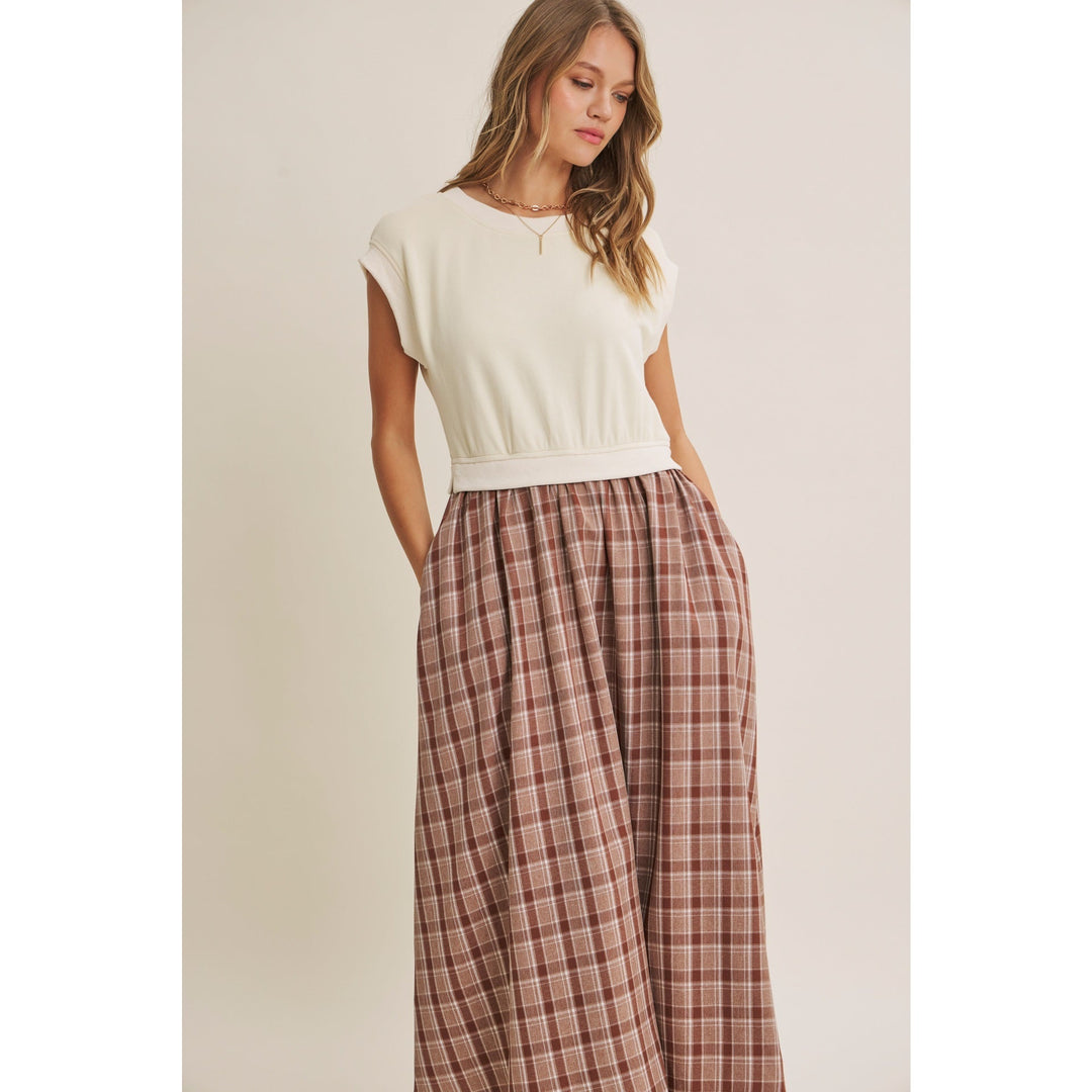 Naomi Dress - Cream/Mocha