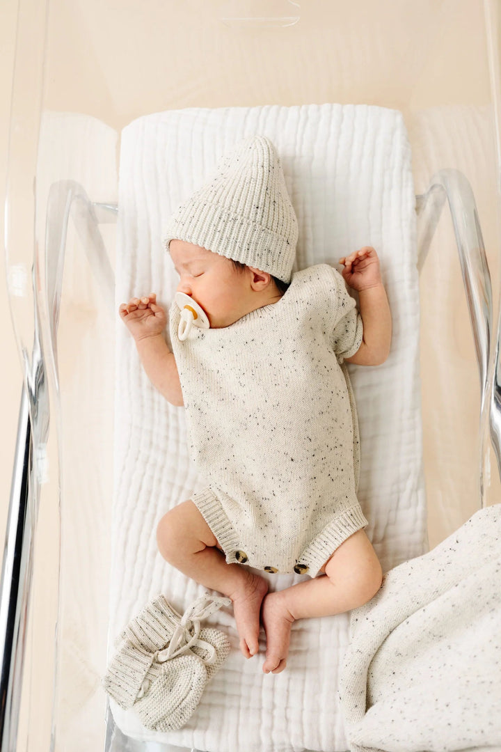 Knit Onesie - Cream Speckle