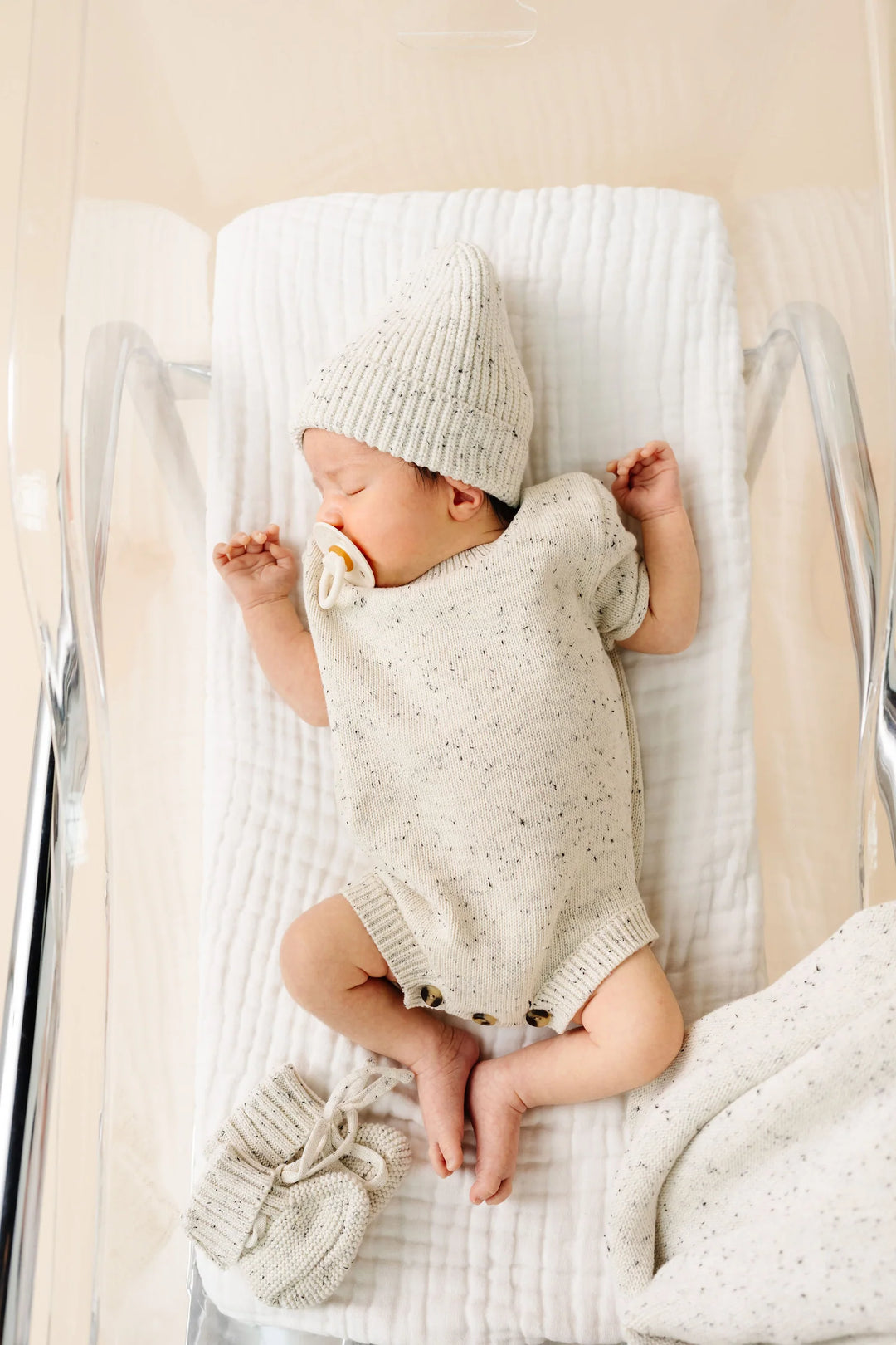 Knit Onesie - Cream Speckle
