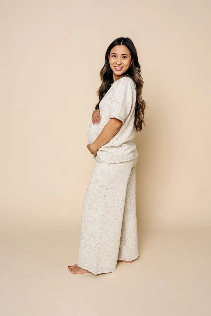 Knit Women's Set - Cream Speckle