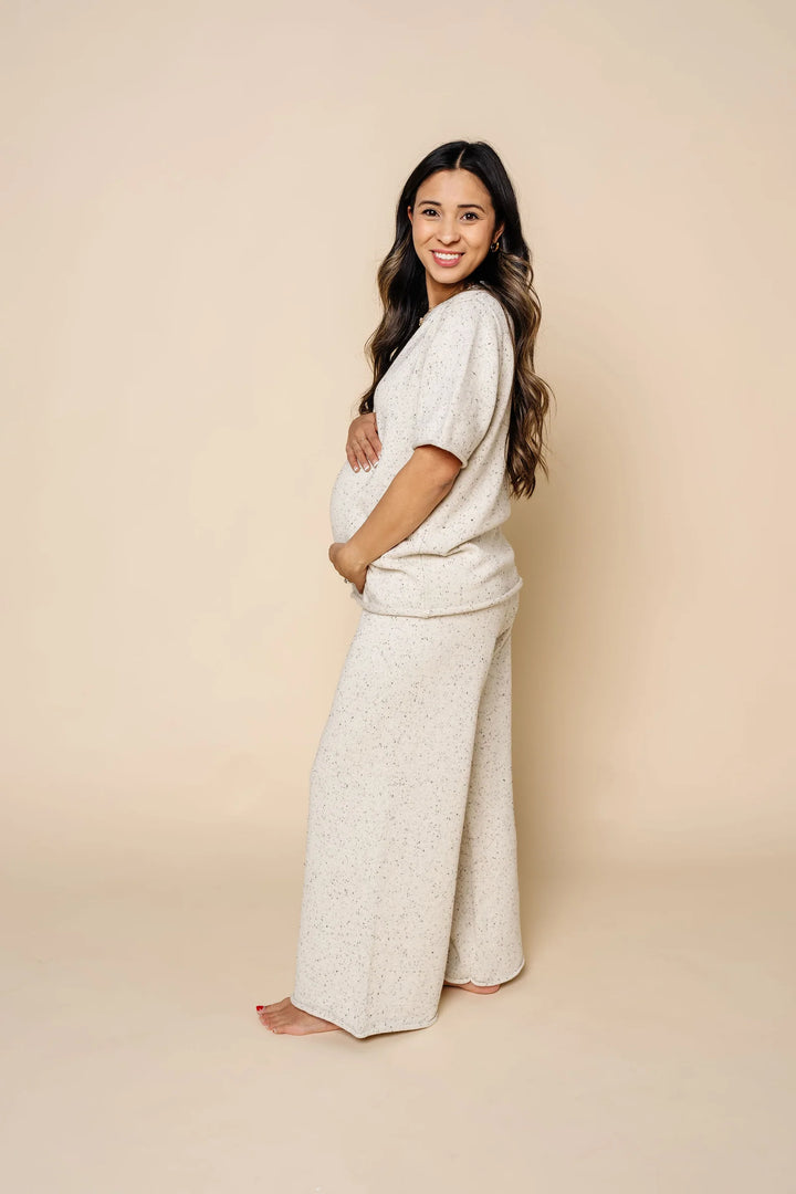 Knit Women's Set - Cream Speckle