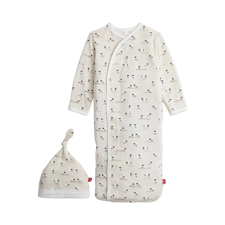 Baa Baa Baby Cream Gown & Hat Set