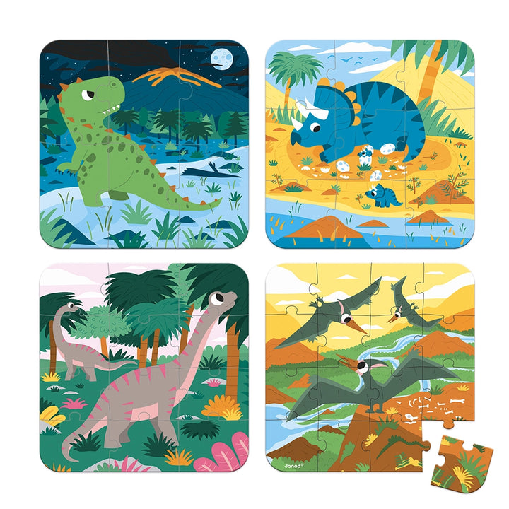 4 Progressive Puzzles - Dinosaurs