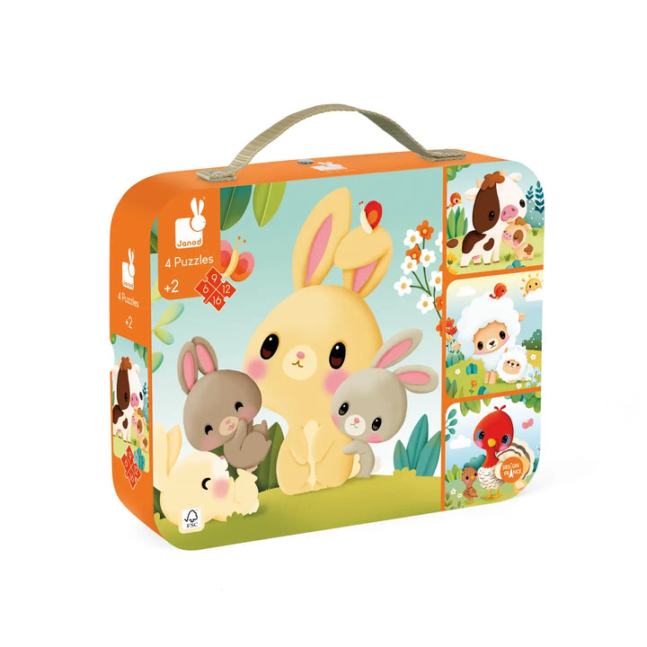 4 Progressive Puzzles - Farm Animal