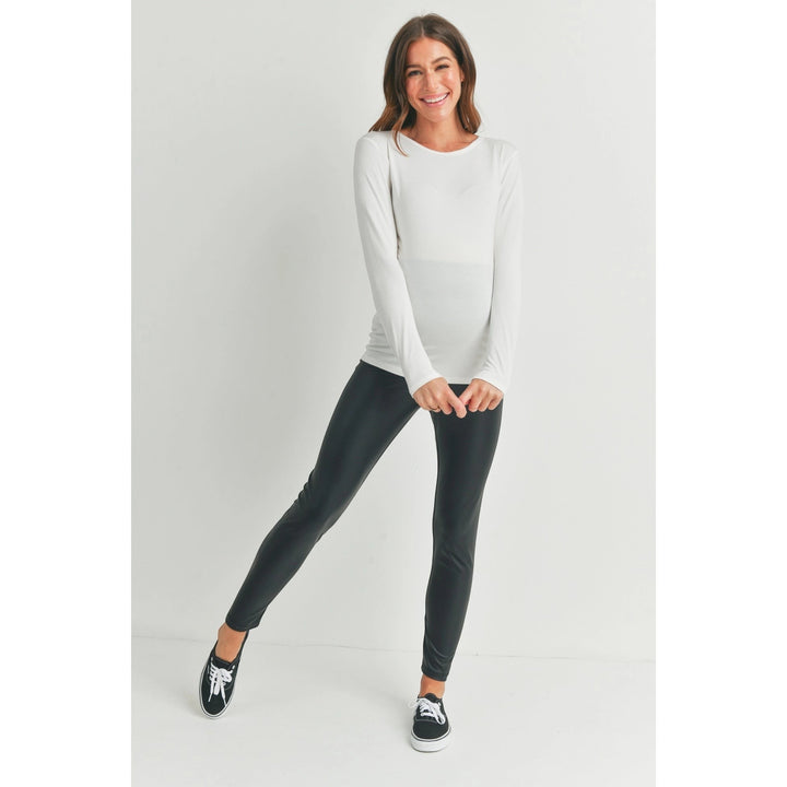Faux Leather Maternity Leggings