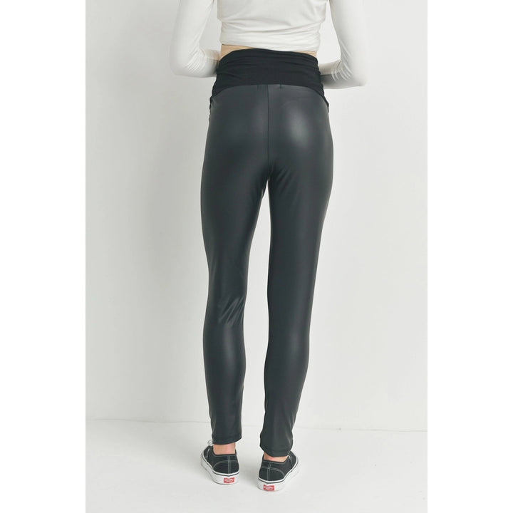 Faux Leather Maternity Leggings