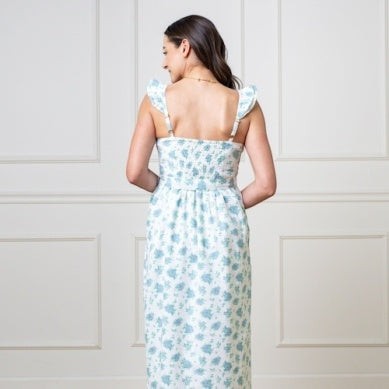 Coastal Cottage Floral Dress - Women's